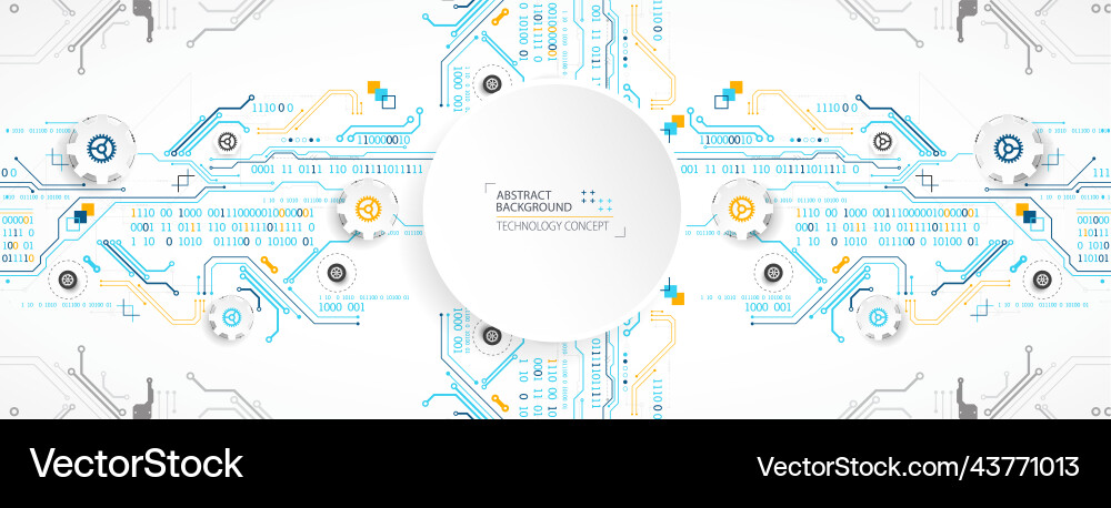 Hi-tech digital technology and engineering theme Hi-tech digital technology and engineering theme vector image