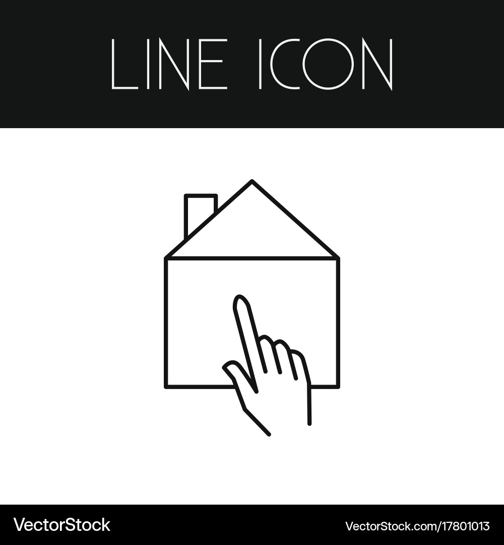 Isolated select outline pointer element vector image