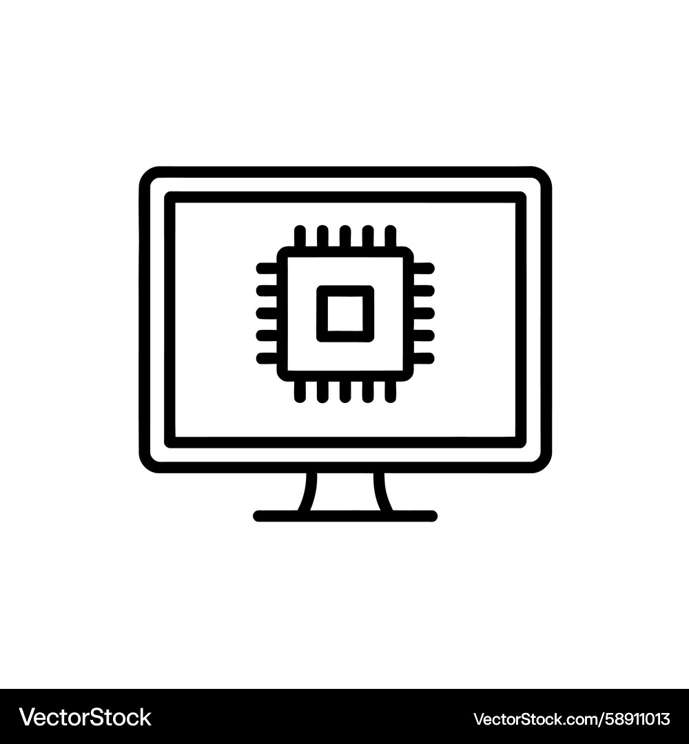 Microchip Display Technology Innovation Vector Image