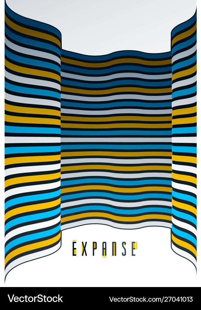 Minimal design abstract lines in 3d Minimal design abstract lines in 3d vector image