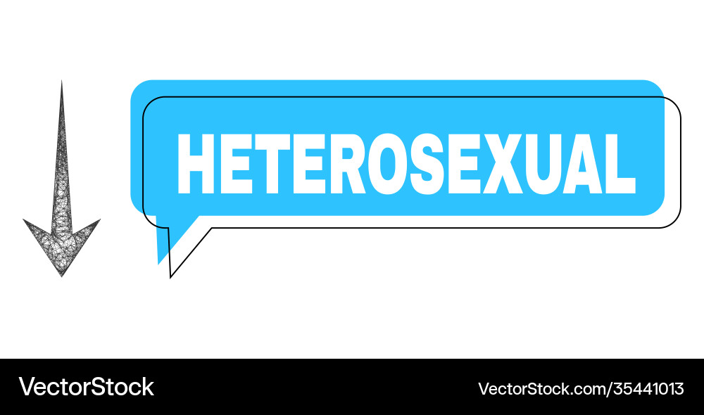 Misplaced heterosexual message frame and net arrow Misplaced heterosexual message frame and net arrow vector image