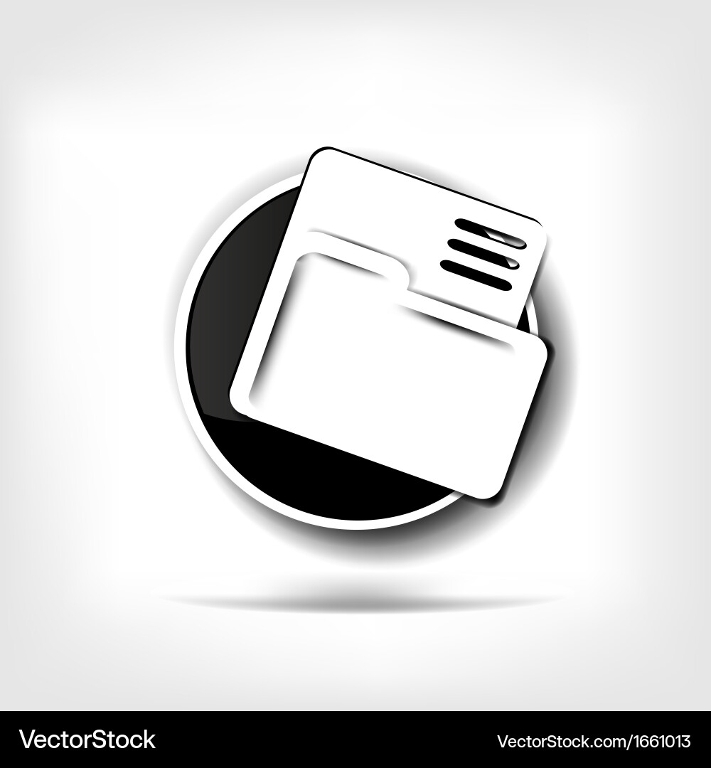 Modern Web Folder Icon vector image