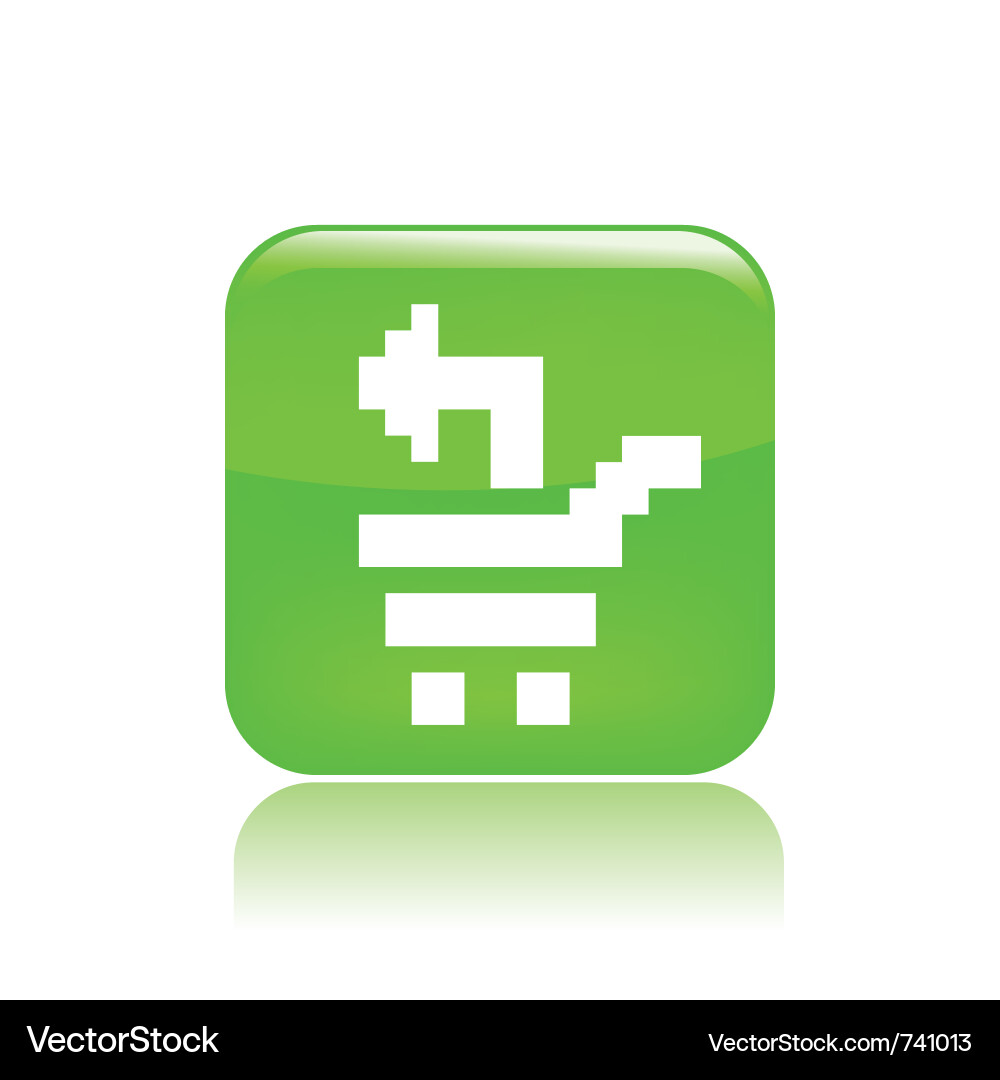 Pixel computer icon vector image