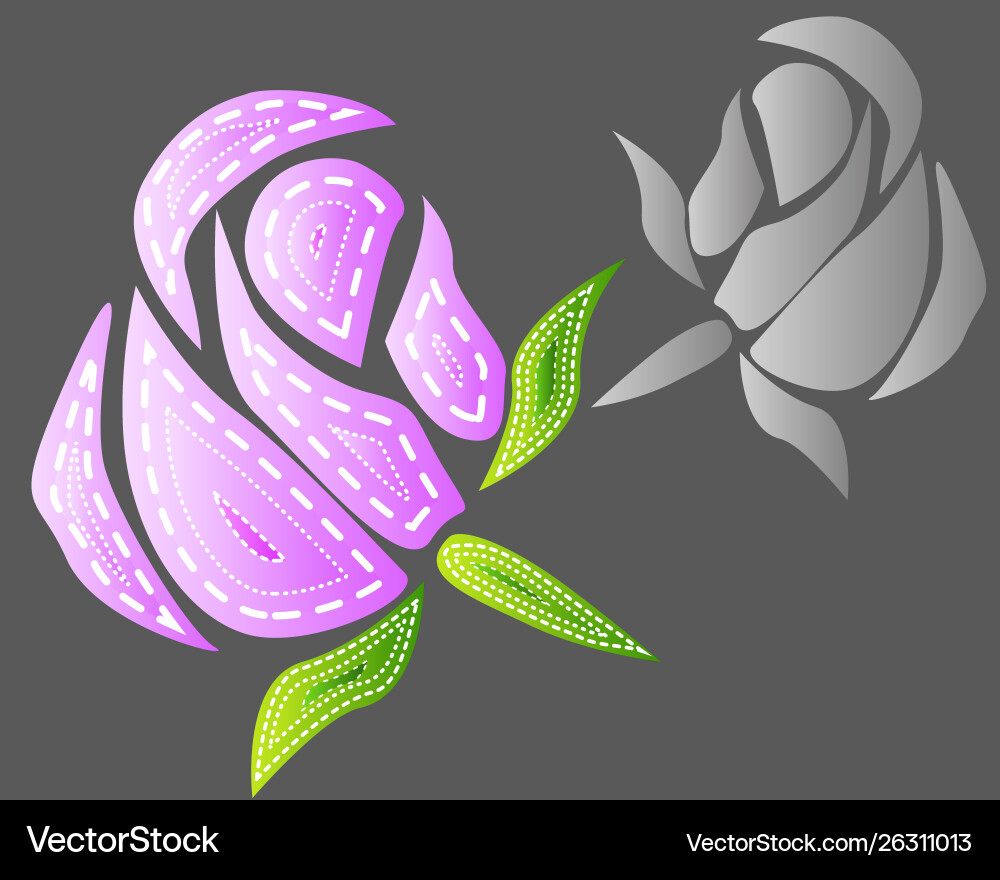 Roses elements design with effect Vector Image