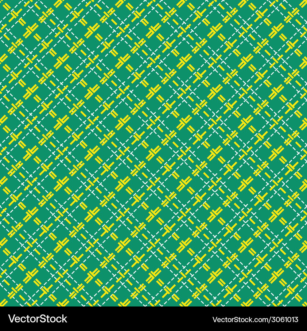 Seamless mesh diagonal pattern over green Vector Image