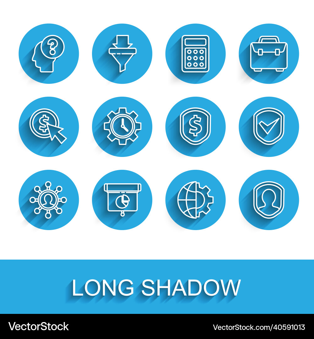 Set line business network and communication chart Set line business network and communication chart vector image