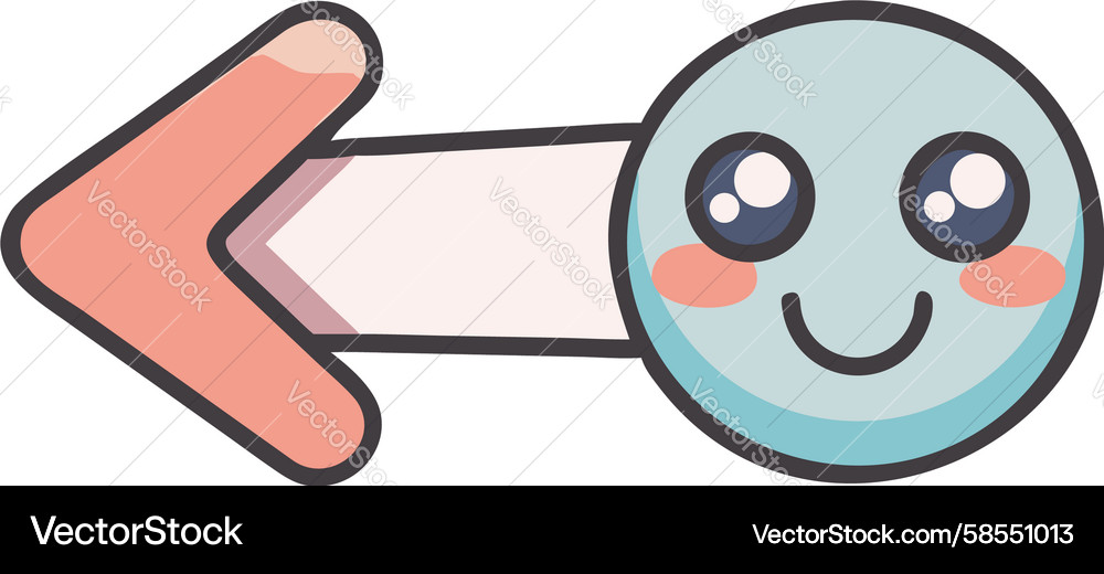 Smiling Left Arrow Icon Vector Image