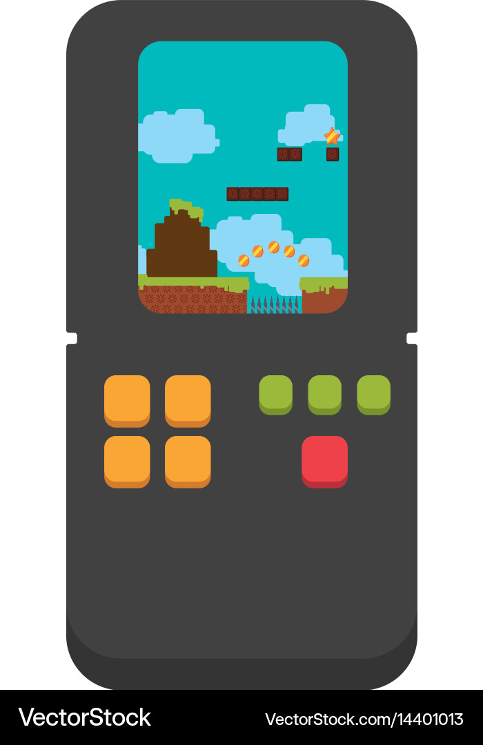 Tetris videogame console vector image