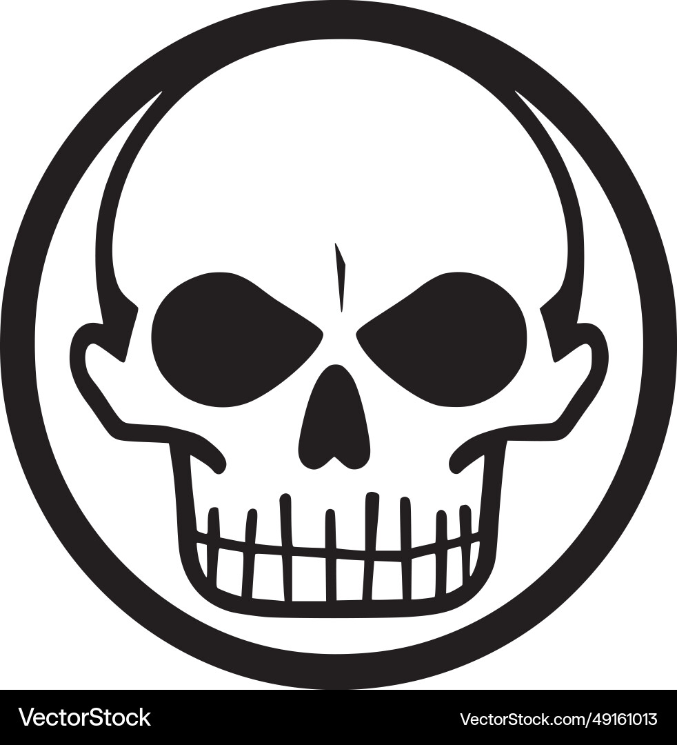 Totenkopf - schwarz-weiß isolierte Ikone Totenkopf - schwarz-weiß isolierte Ikone vektorbild