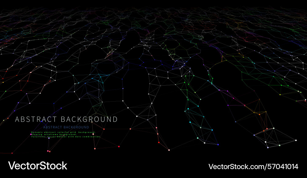 Abstract background with color graph on black Vector Image