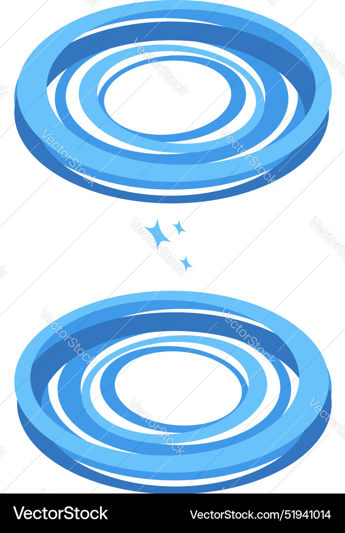 Blue concentric circles creating an abstract Blue concentric circles creating an abstract vector image