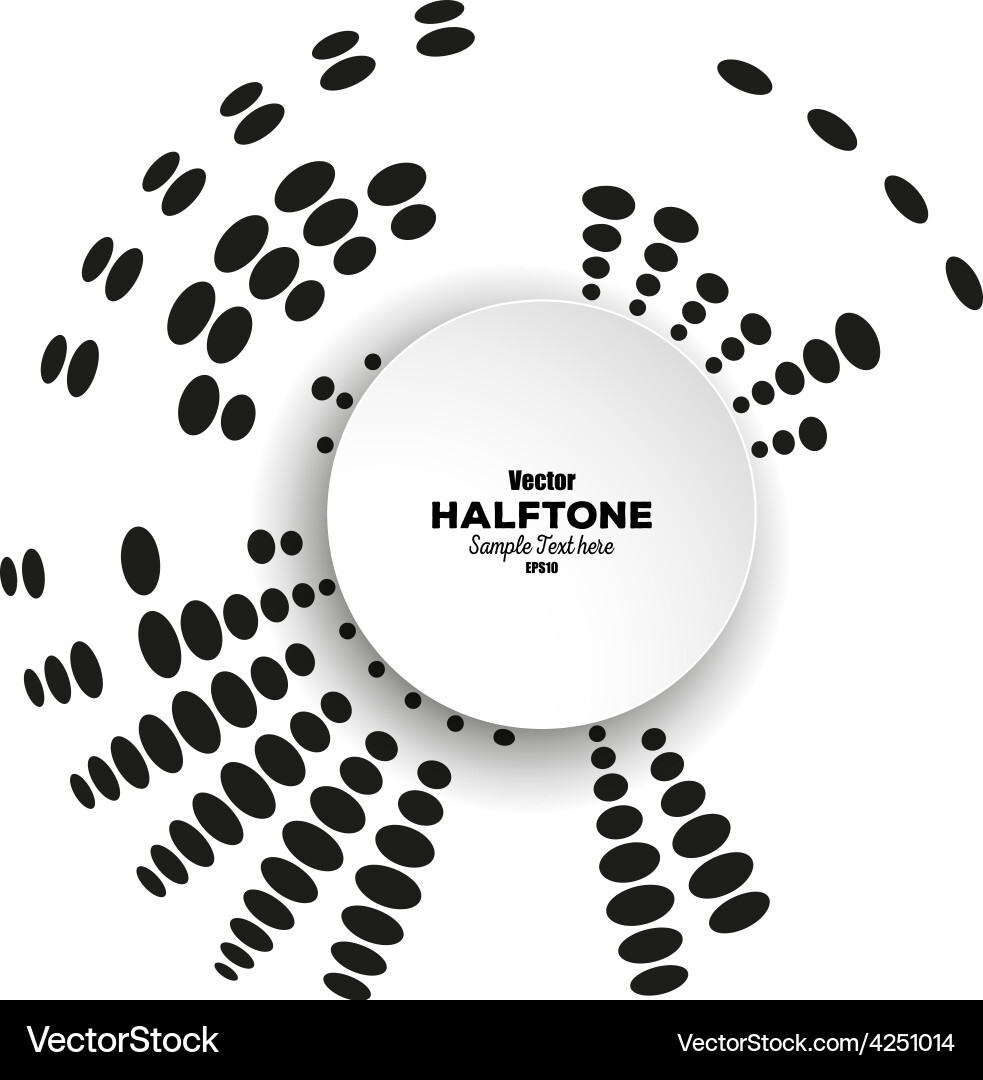 Circle halftone element for your design Vector Image