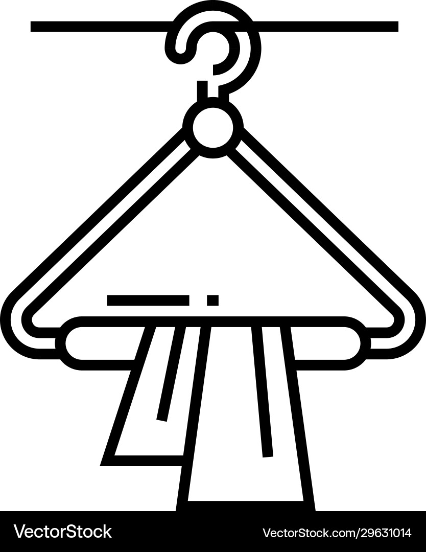 Clothes rack line icon concept sign outline Vector Image