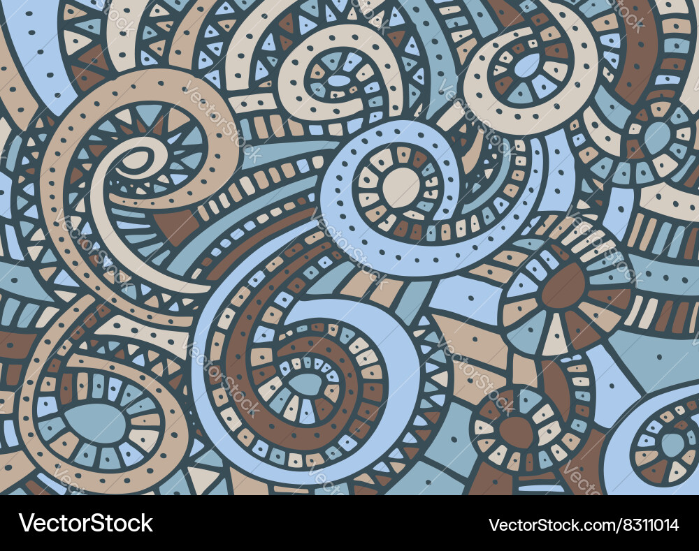 Colorful Wave Curl Pattern vector image