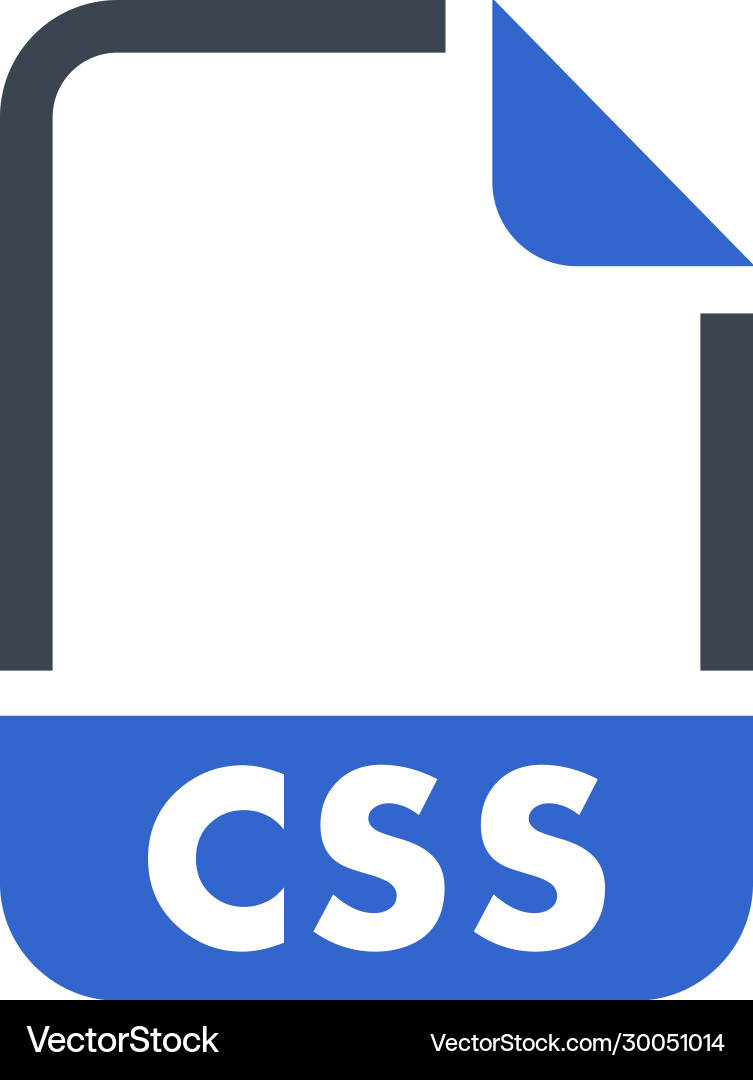 Css file format icon vector image