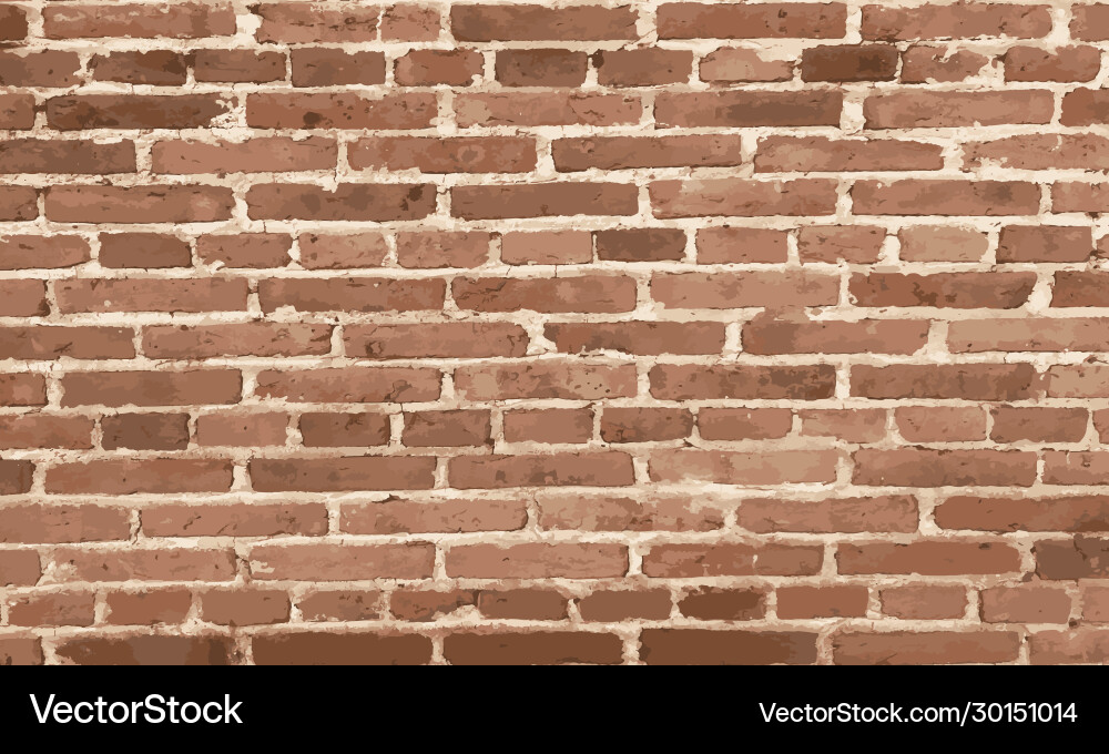 Design elements brown antique brick wall Design elements brown antique brick wall vector image