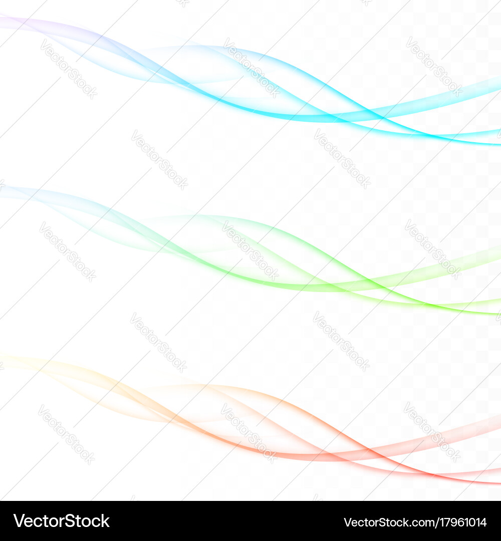 Fresh spring background waves colorful feather vector image
