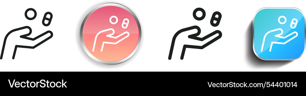 Giving icon thin linear regular and button style vector image