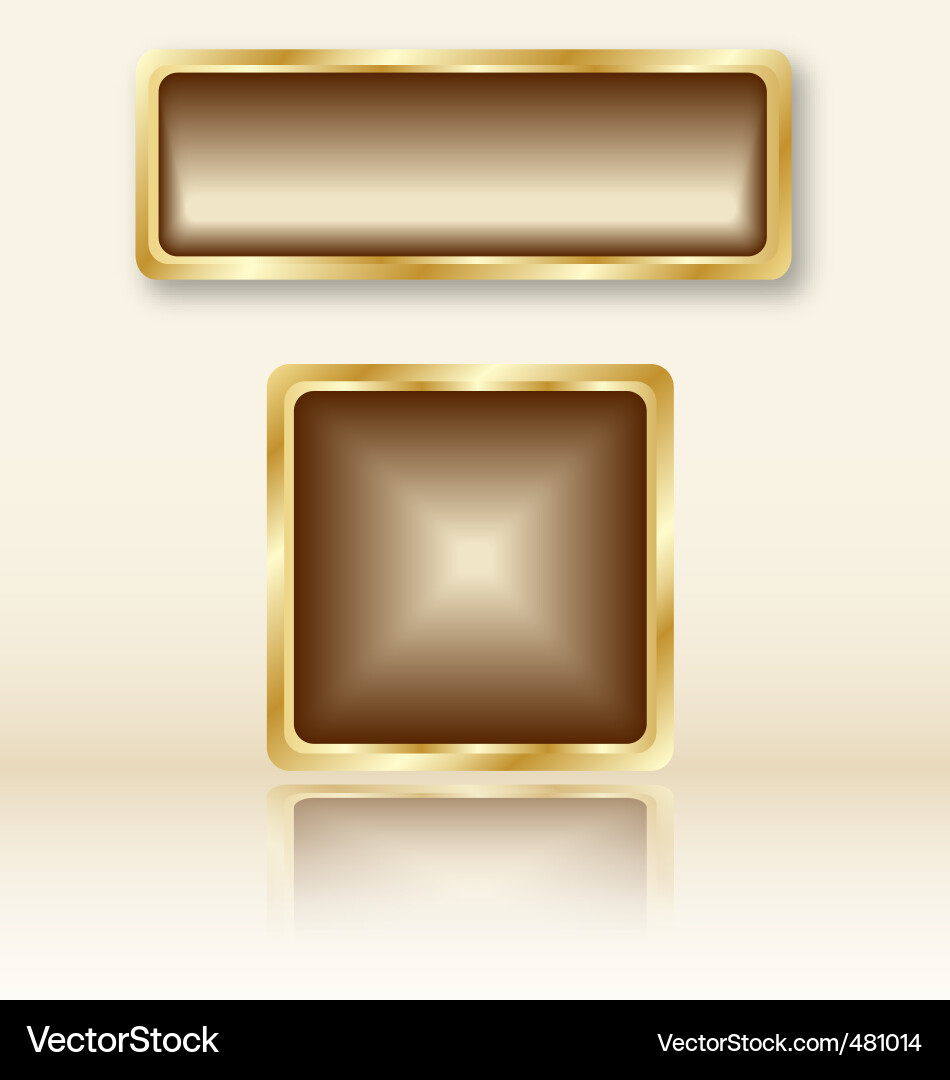 Golden Button Set vector image