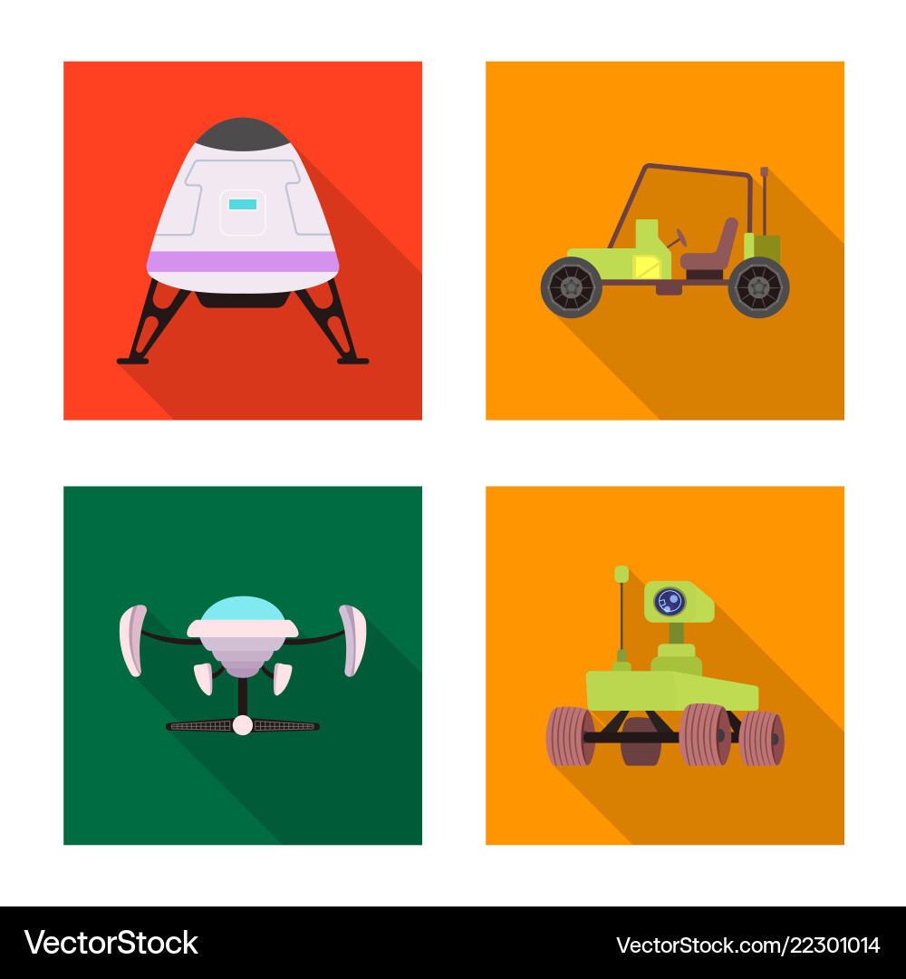 Isolated object of mars and space logo set Isolated object of mars and space logo set Vector Image