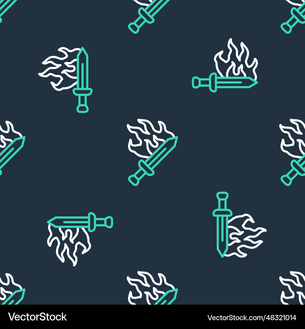 Line sword for game icon isolated seamless Line sword for game icon isolated seamless vector image