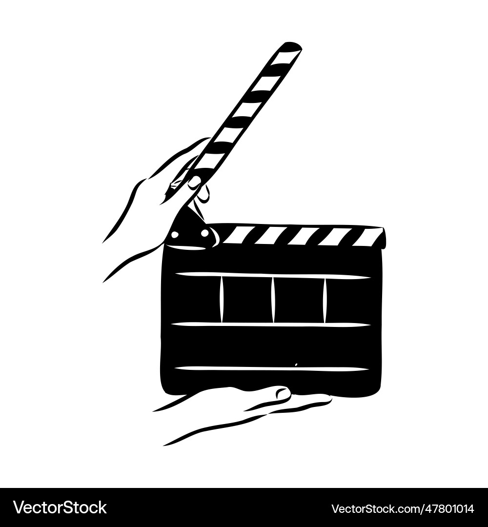 Linear clapper icon for the movie a firecracker Linear clapper icon for the movie a firecracker vector image