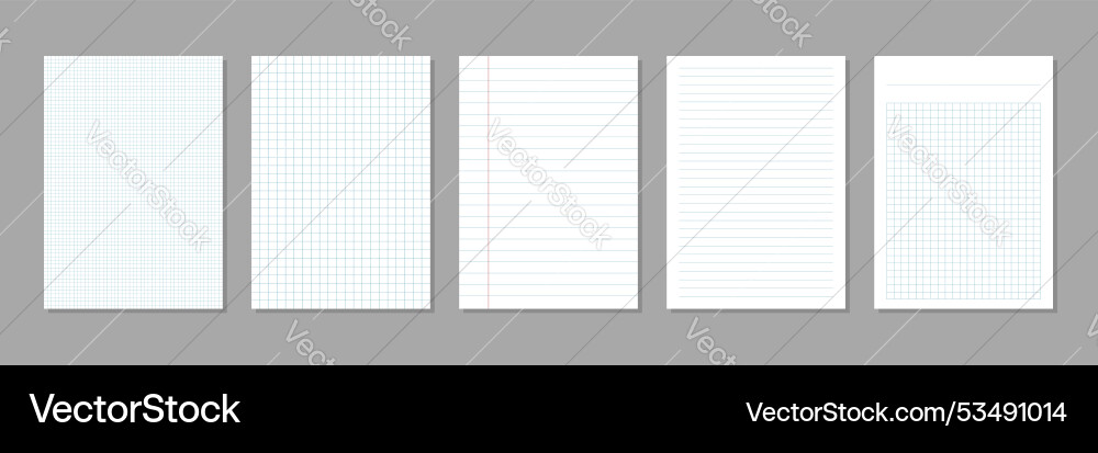 Paper page in flat style sheet with lines Paper page in flat style sheet with lines Vector Image