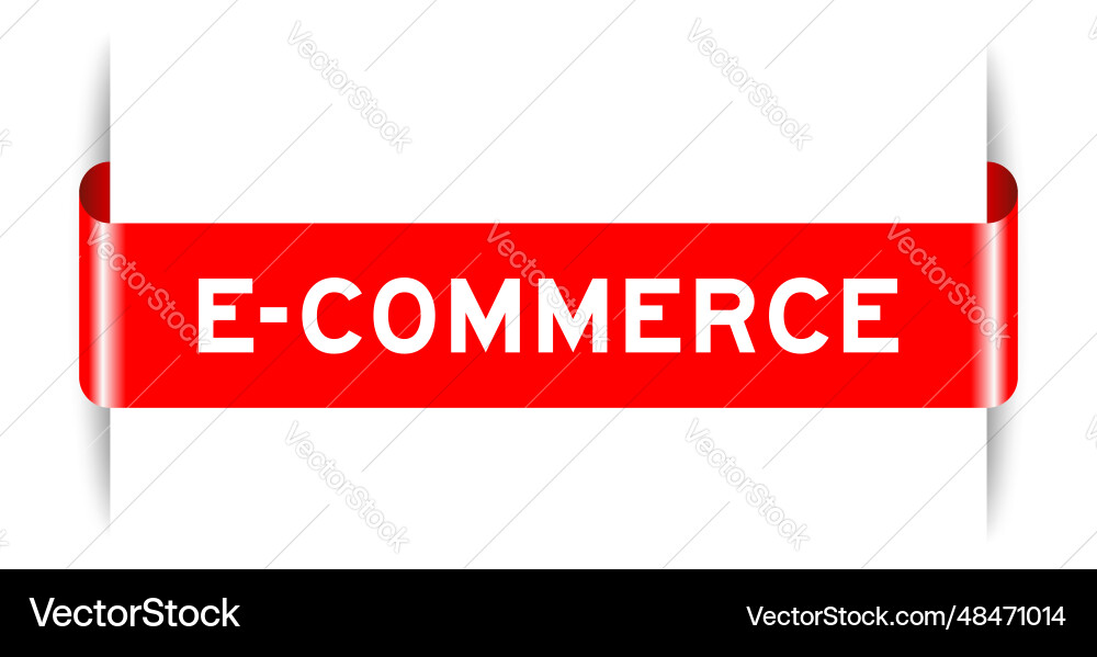 Red color inserted label banner with word Red color inserted label banner with word Vector Image