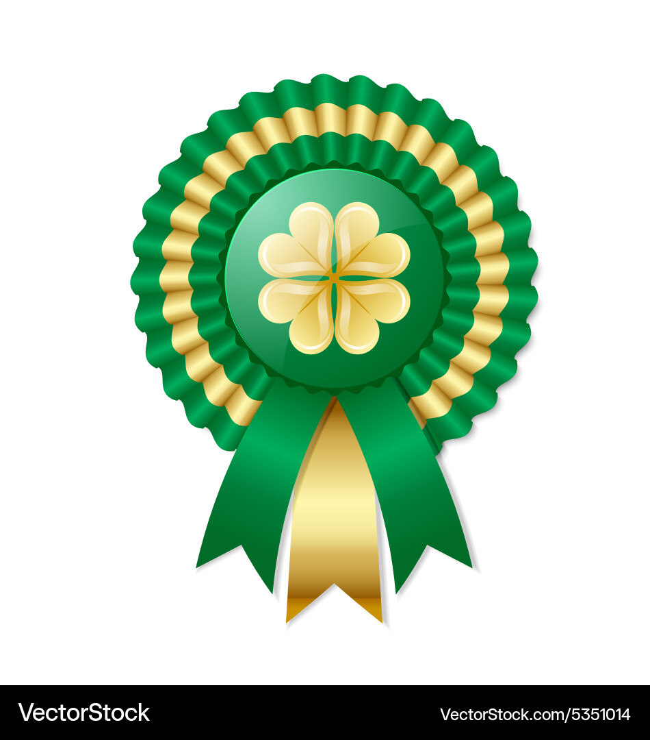 Saint patricks day irish rosette vector image