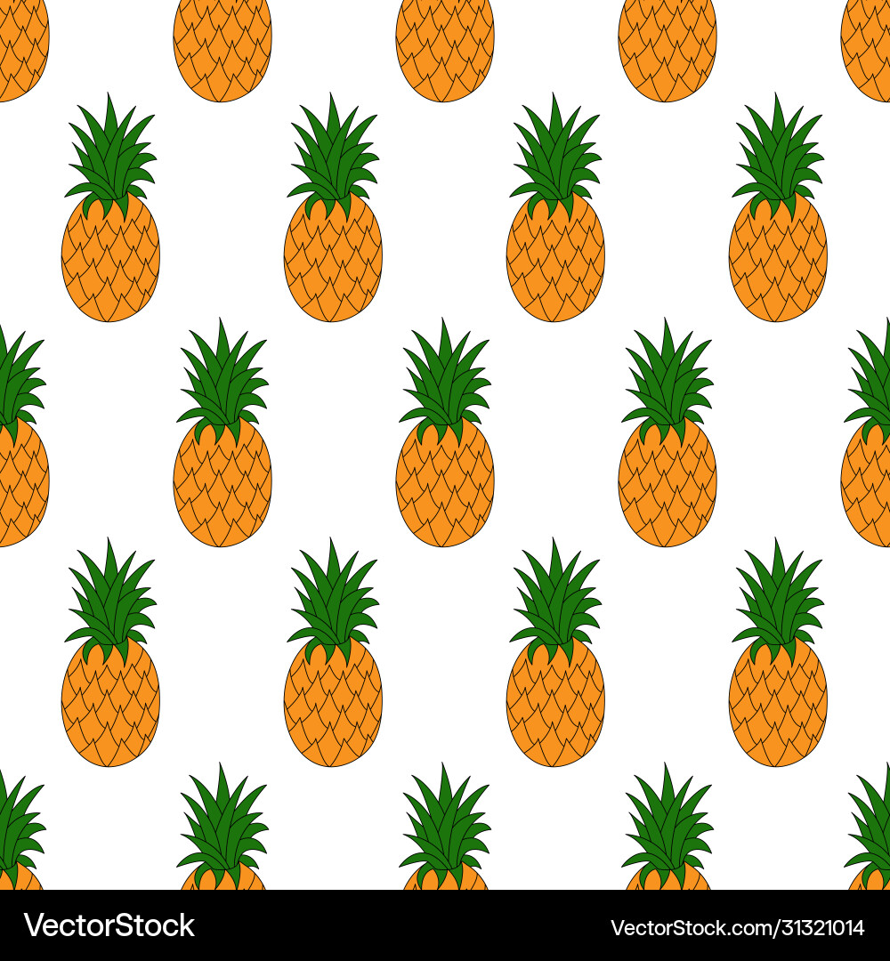 Seamless pattern with pineapples Seamless pattern with pineapples Vector Image