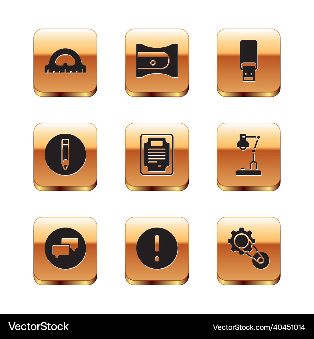 Set protractor grid speech bubble chat Set protractor grid speech bubble chat vector image