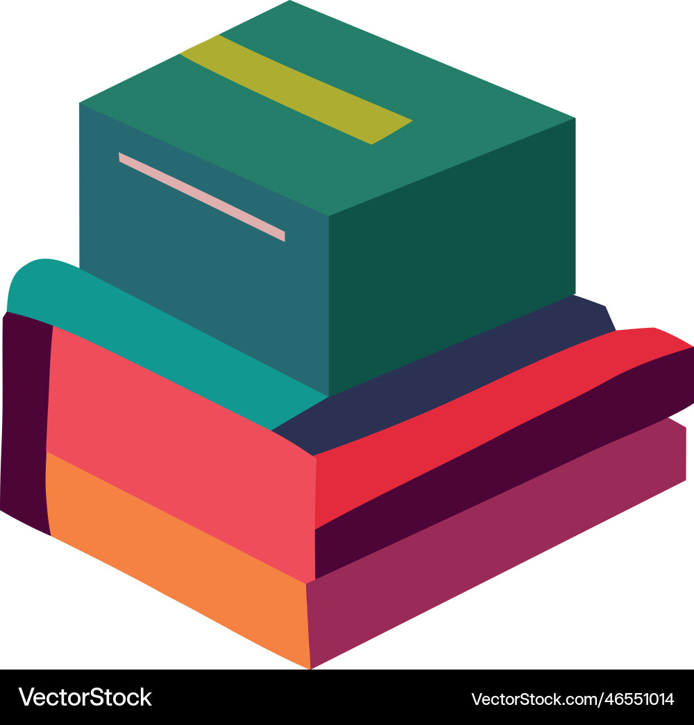 Stack of books in library for studying success Vector Image