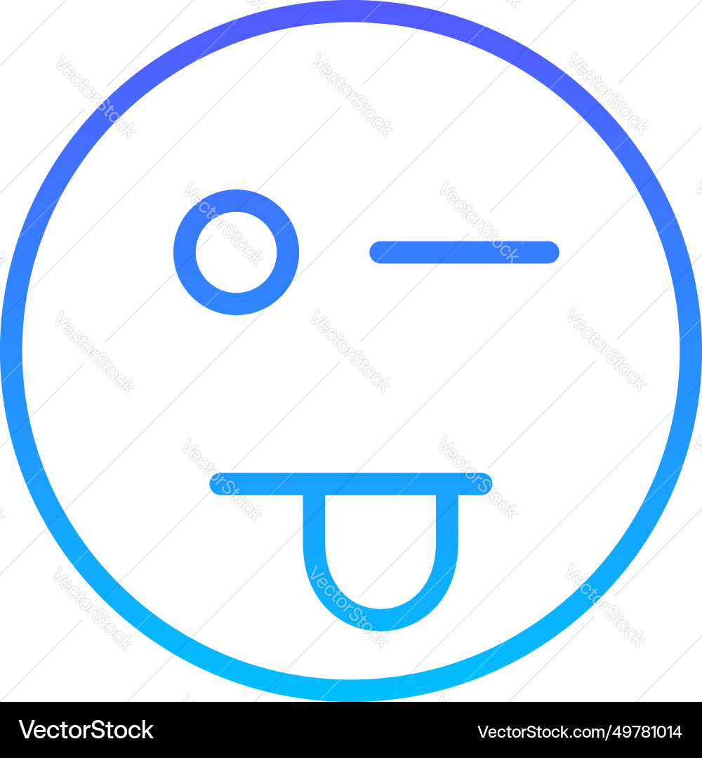 Teasing line gradient icon pictogram symbol visual vector image