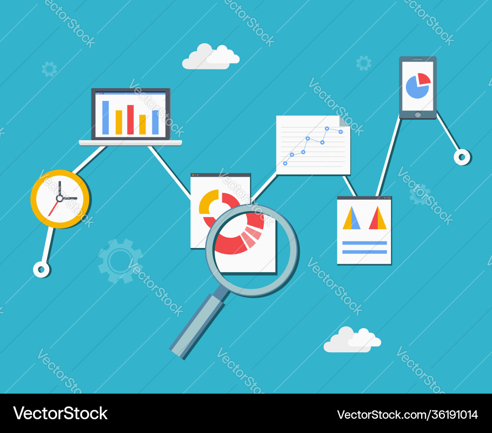 Web statistics and analytics Web statistics and analytics vector image