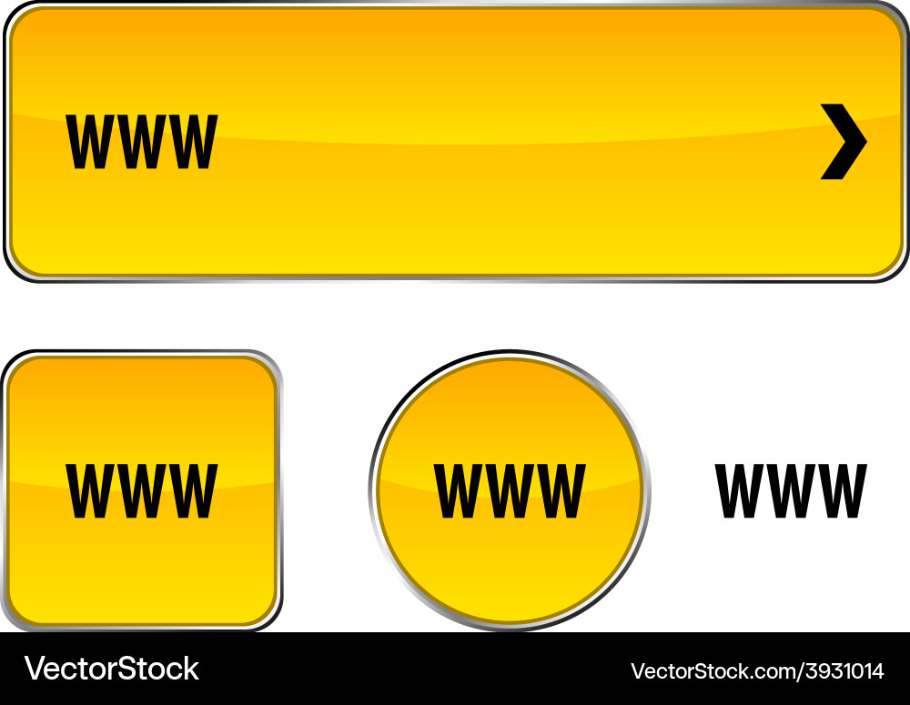 Www button set vector image