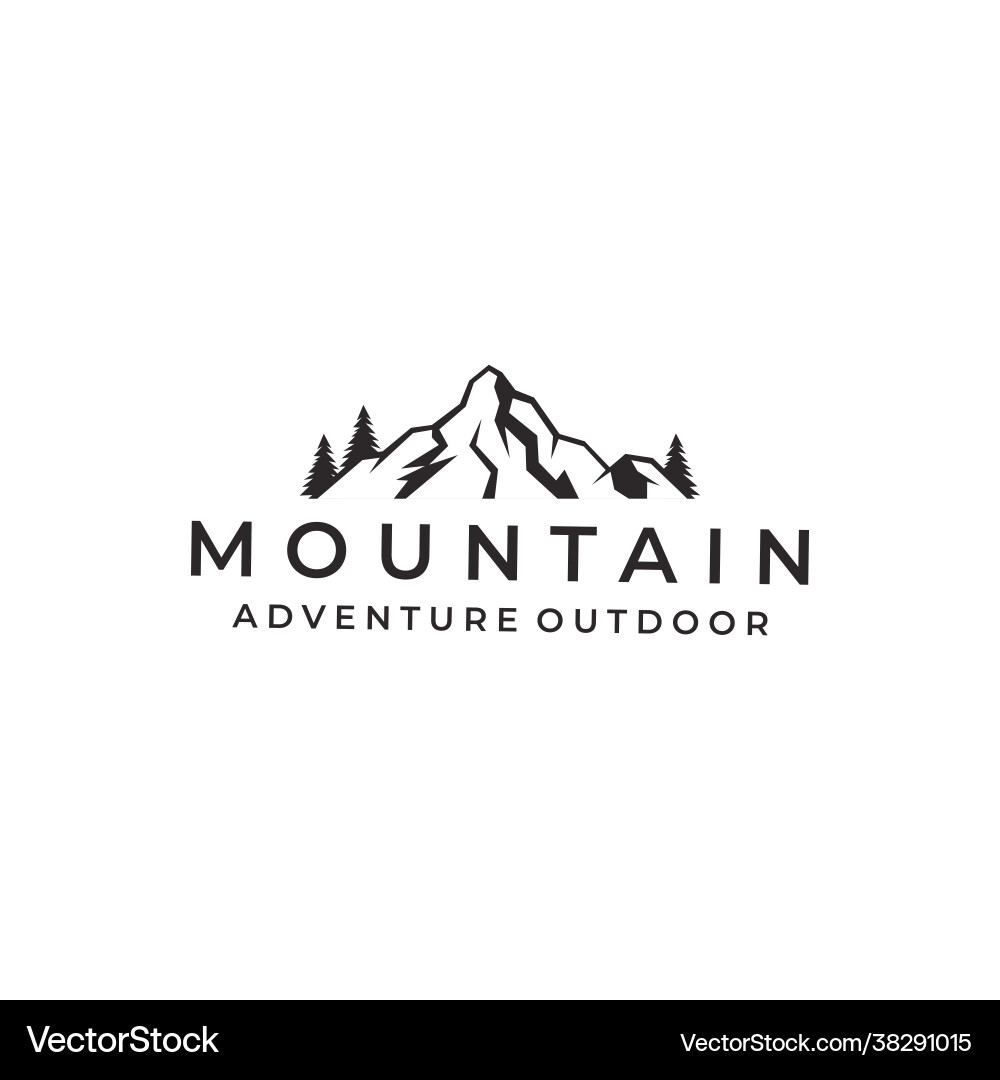 Abenteuer Outdoor Logo Design Abenteuer Outdoor Logo Design vektorbild
