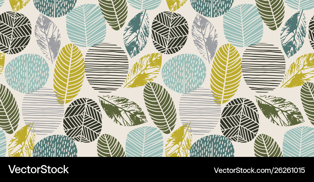 Abstract autumn seamless pattern with trees Abstract autumn seamless pattern with trees vector image
