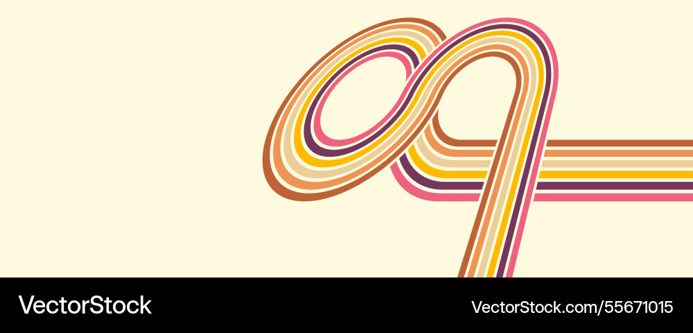 Colorful linear pattern of colored lines in retro Vector Image