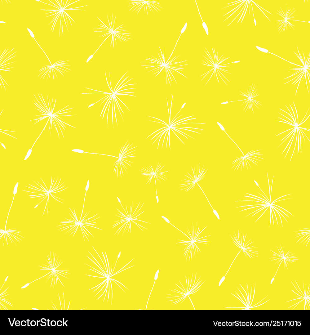 Dandelion seeds seamless pattern repeat Dandelion seeds seamless pattern repeat Vector Image