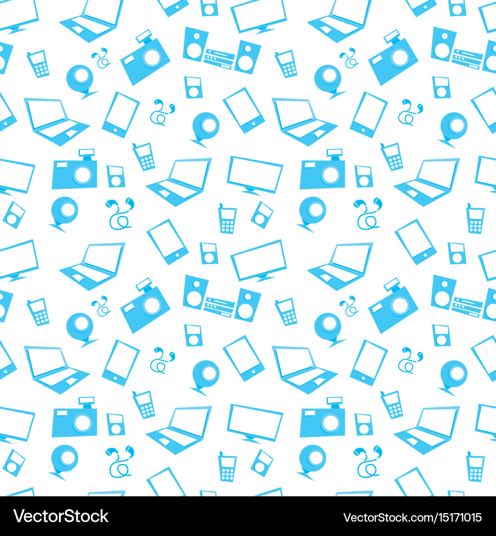 Digital Device Pattern Vector Image