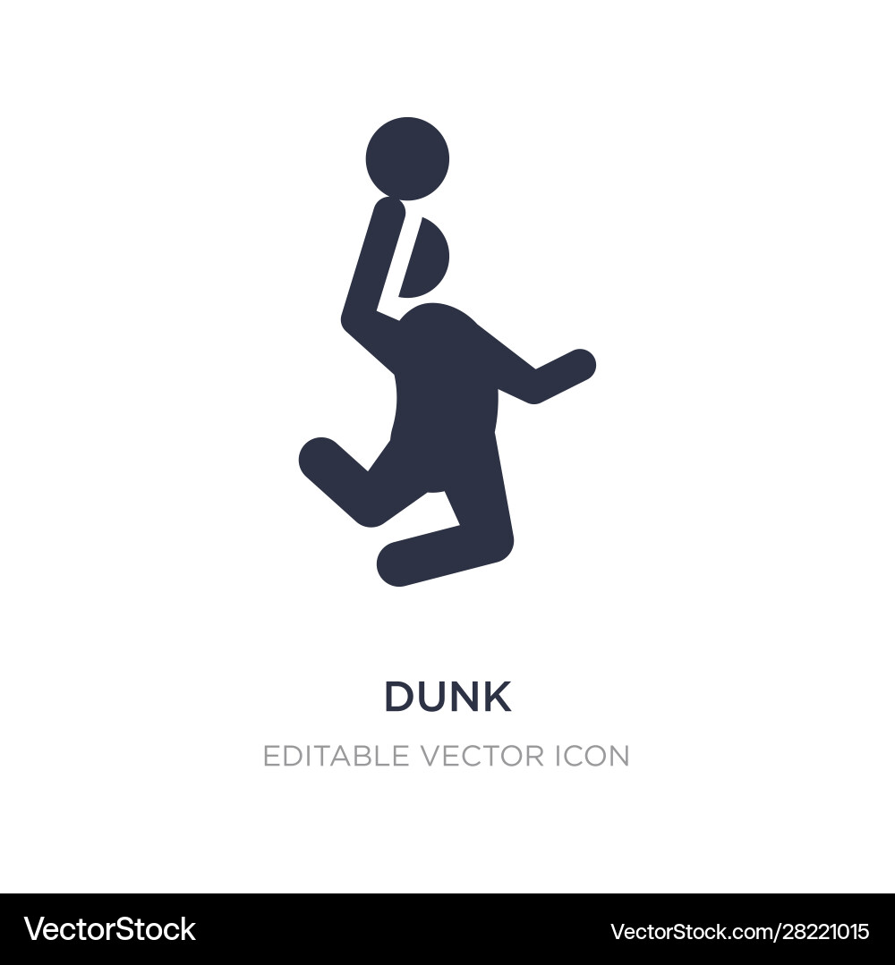 Dunk icon on white background simple element from Vector Image