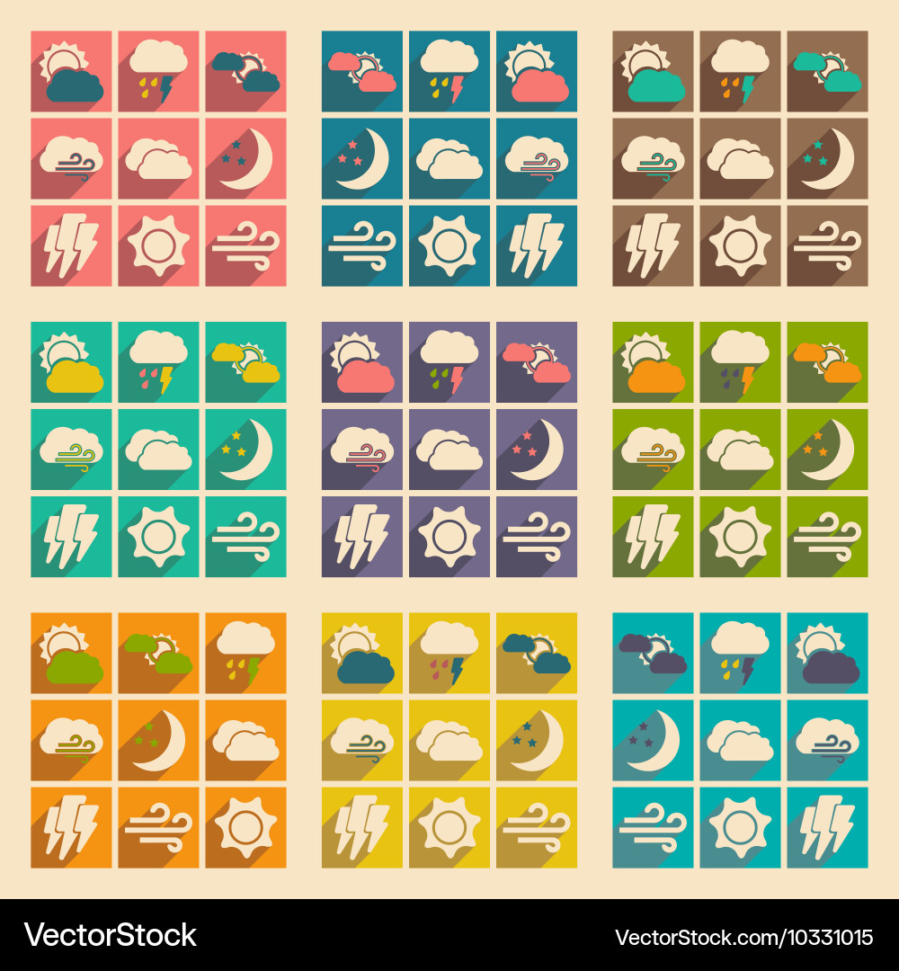 Flat with shadow concept and mobile application Vector Image