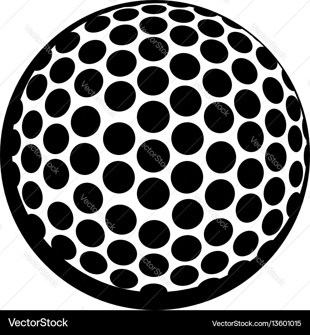 Golfballikone Cartoon Golfballikone Cartoon vektorbild