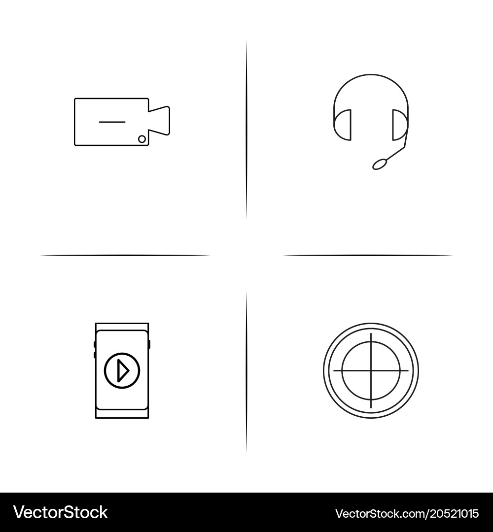 Internet of things simple linear icons set Vector Image