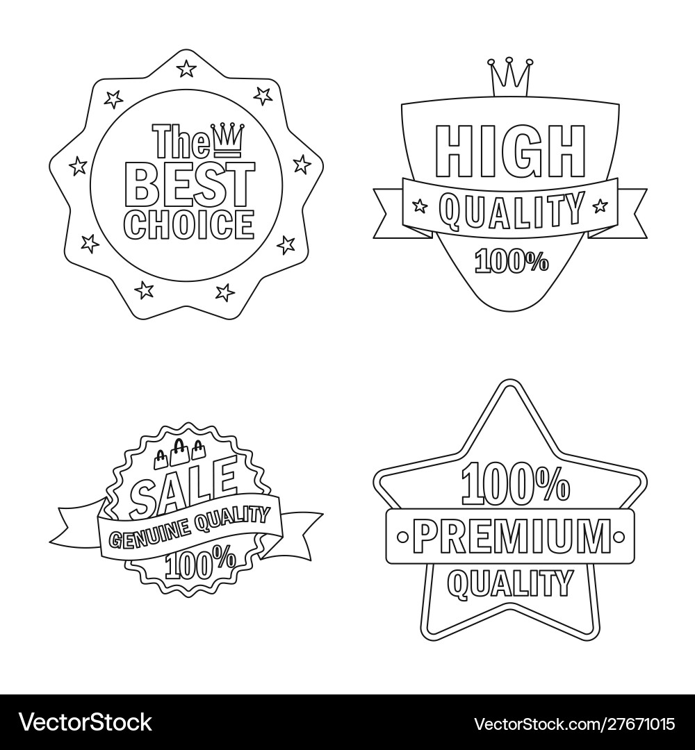 Isolated object emblem and badge symbol vector image