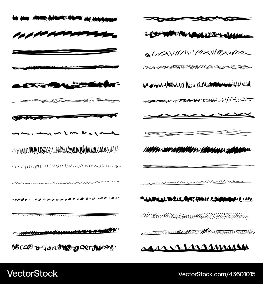Lines underlines for use as element in design vector image
