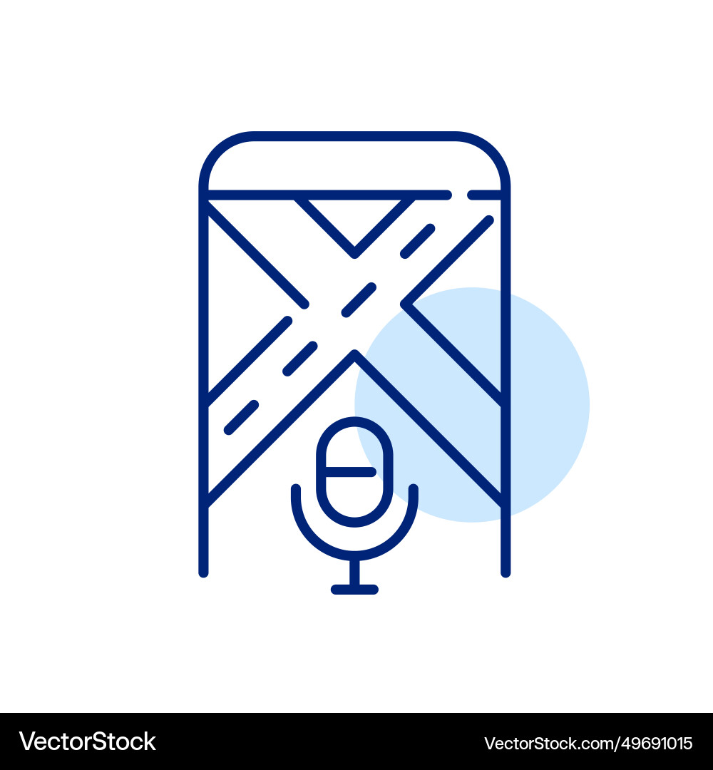 Navigation voice over smart assistant app pixel Navigation voice over smart assistant app pixel vector image