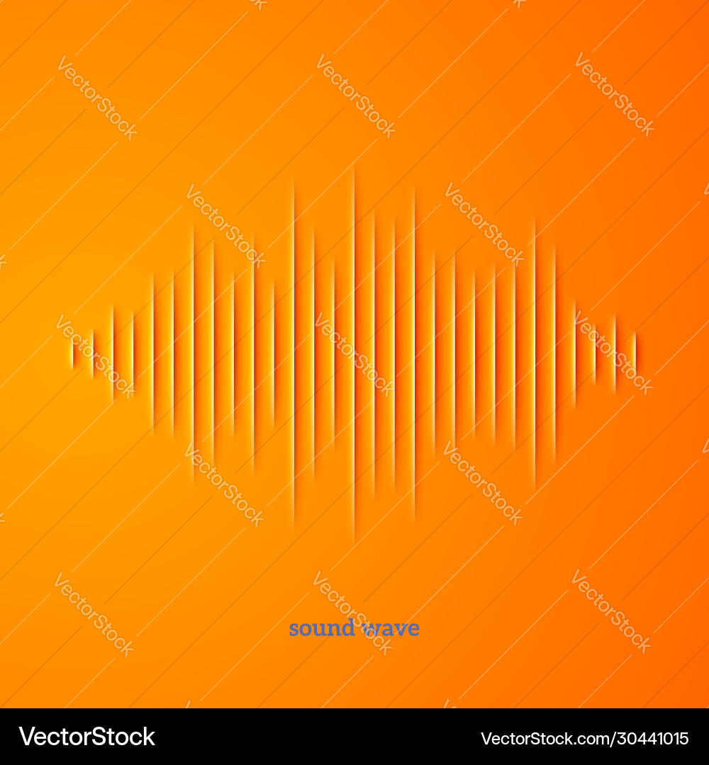Paper sound waveform with shadow Paper sound waveform with shadow Vector Image