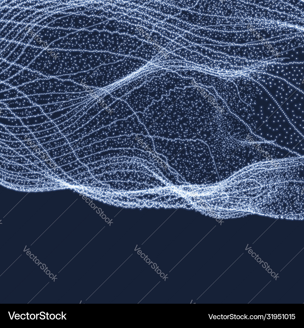 Particle Network Background vector image