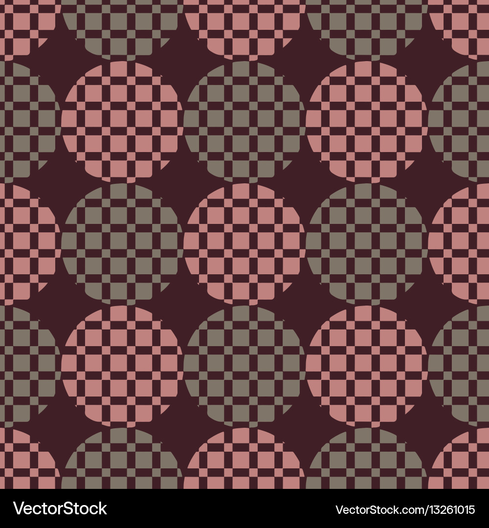 Pattern of circles and squares vector image